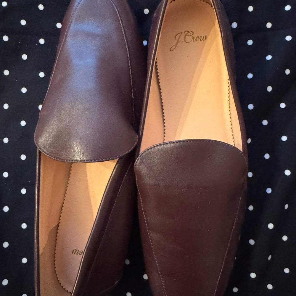 J. Crew Brown Leather Minimalist Flats